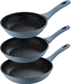 SAN IGNACIO Pfannen-Set NIZA blau Aluminium 3 tlg.