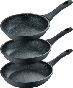 SAN IGNACIO Pfannen-Set NIZA schwarz Aluminium 3 tlg.