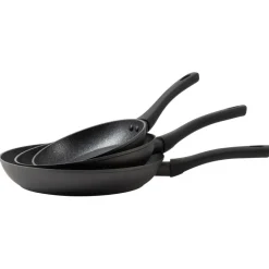 SAN IGNACIO Pfannenset WILLOW schwarz Aluminium 3 tlg.