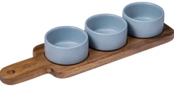 SAN IGNACIO Schalenset NOIA blau Holz D: ca. 8 cm