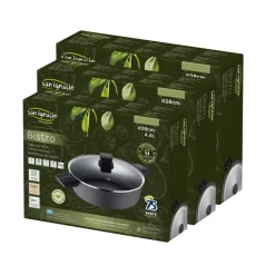 SAN IGNACIO Topfset BISTRO silber Aluminium 3 tlg.