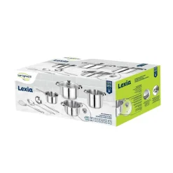 SAN IGNACIO Topfset Lexia silber Edelstahl 9 tlg.