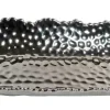 Schale silber Keramik B/L: ca. 12x49,5 cm