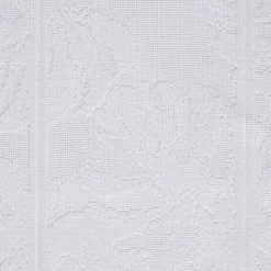 Scheibengardinen-Meterware Blatt weiß H: ca. 60 cm