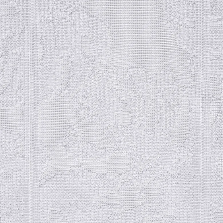 Scheibengardinen-Meterware Blatt weiß H: ca. 60 cm