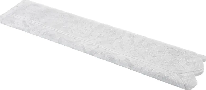 Scheibengardinen-Meterware Blatt weiß H: ca. 60 cm