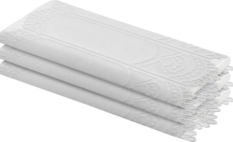 Scheibengardinen-Meterware Jengen weiß H: ca. 50 cm