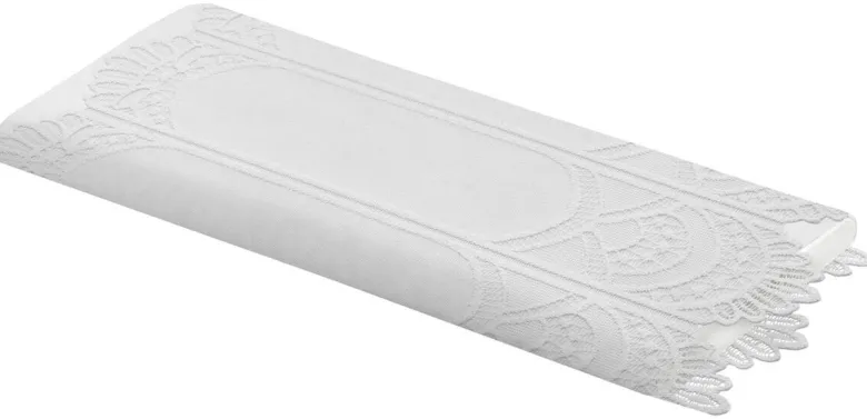 Scheibengardinen-Meterware Jengen weiß H: ca. 50 cm