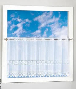 Scheibengardinen-Meterware weiß H: ca. 100 cm