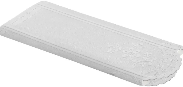 Scheibengardinen-Meterware weiß H: ca. 60 cm