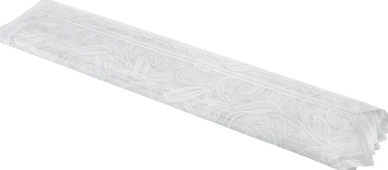Scheibengardinen-Meterware Ranke weiß H: ca. 80 cm