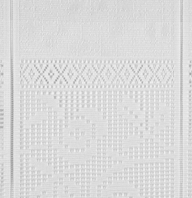 Scheibengardinen-Meterware weiß H: ca. 45 cm