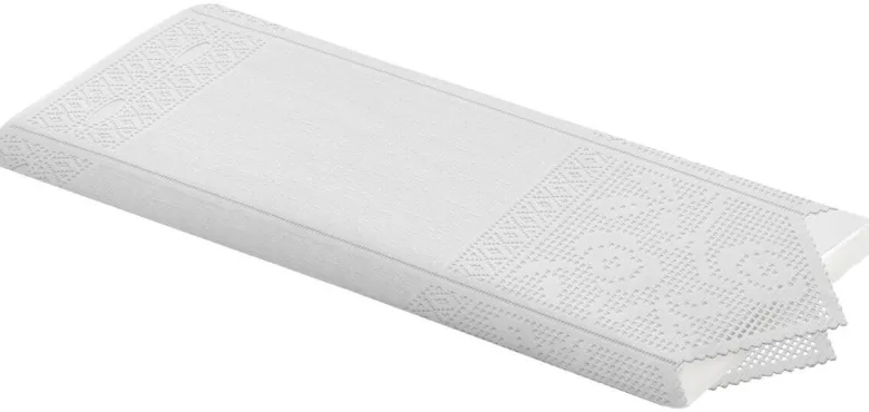 Scheibengardinen-Meterware weiß H: ca. 45 cm