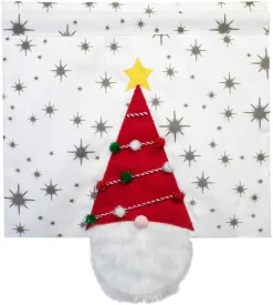 Scheibengardine Tannenbaum Wichtel bunt B/L: ca. 35x40 cm