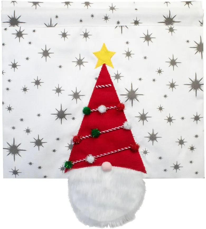 Scheibengardine Tannenbaum Wichtel bunt B/L: ca. 35x40 cm