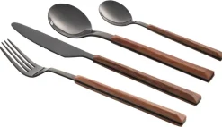 SCHÄFER Besteckset Maple Wood silber Edelstahl 24 tlg.