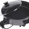 SCHÄFER Elektrische Multipfanne 20370 schwarz Metall Glas H/D: ca. 11x42 cm