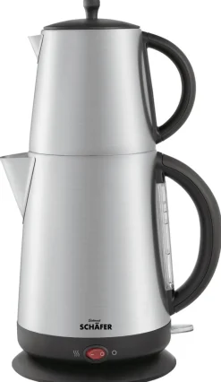 SCHÄFER Teekocher 74173 silber Edelstahl B/H/T: ca. 17x38x23 cm ca. 1,7 l