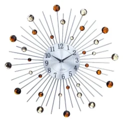 SCHÄFER Wanduhr silber T/D: ca. 3x50 cm