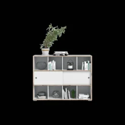 Schiebetürenschrank Jesper weiß Eiche Nachbildung B/H/T: ca. 141x109x40 cm