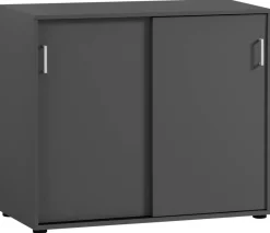 Schiebetürenschrank Niels anthrazit B/H/T: ca. 100x83,6x41 cm