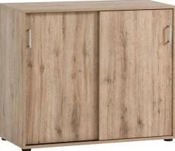 Schiebetürenschrank Niels Eiche B/H/T: ca. 100x83,6x41 cm