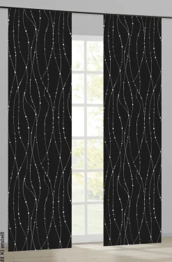 Schiebevorhang New Point schwarz B/L: ca. 60x245 cm