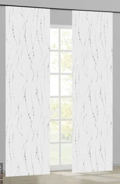 Schiebevorhang New Point weiß B/L: ca. 60x245 cm