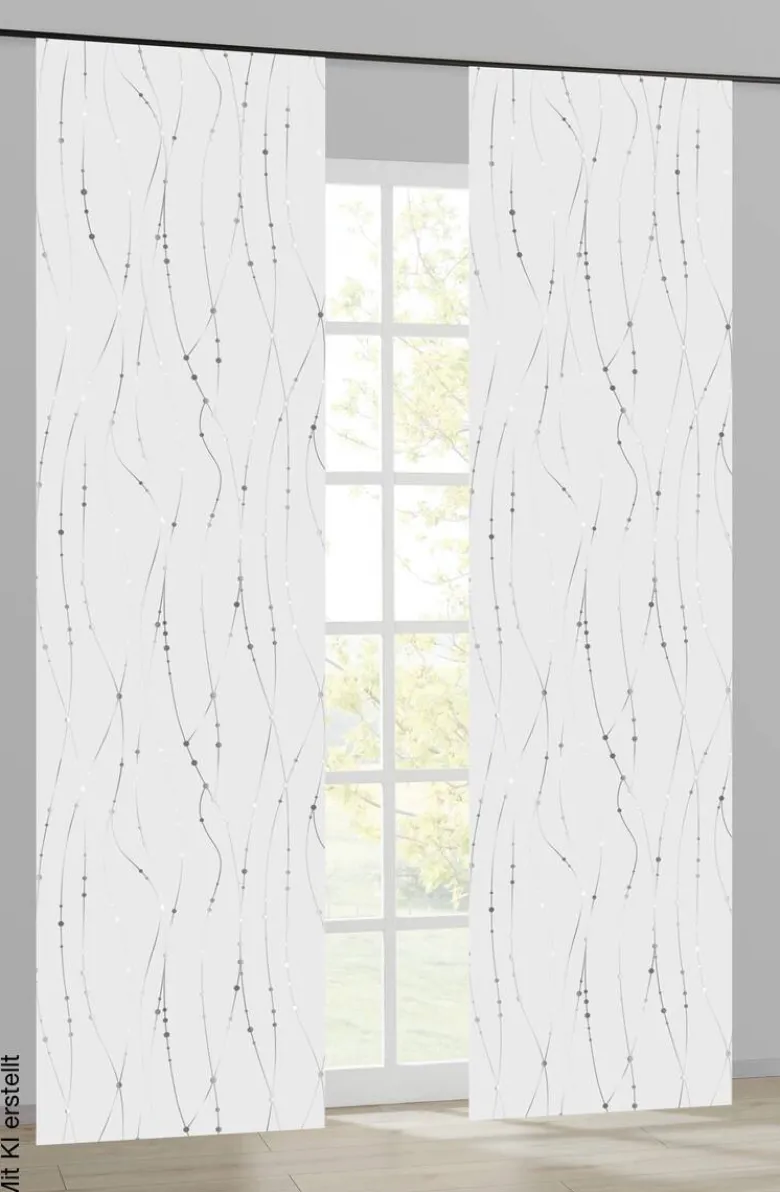Schiebevorhang New Point weiß B/L: ca. 60x245 cm