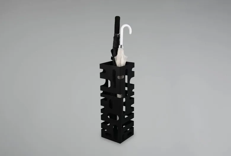 Schirmständer Doris schwarz Metall B/H/T: ca. 18x49x16 cm