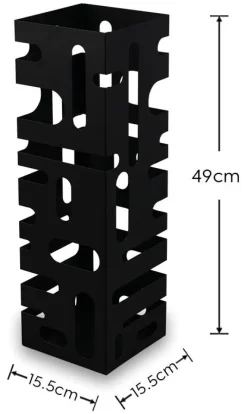 Schirmständer Doris schwarz Metall B/H/T: ca. 18x49x16 cm