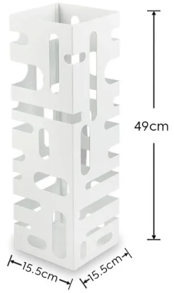 Schirmständer Doris weiß Metall B/H/T: ca. 18x49x16 cm