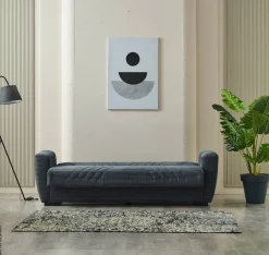Schlafsofa Alanya grau Microfaser B/H/T: ca. 227x91x83 cm