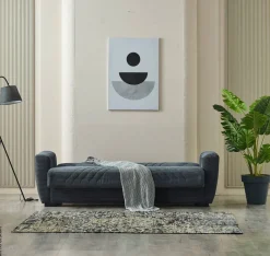 Schlafsofa Alanya grau Microfaser B/H/T: ca. 227x91x83 cm