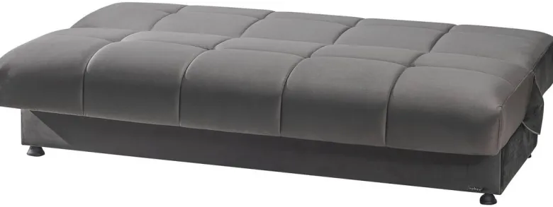 Schlafsofa Alonso grau Microfaser B/H/T: ca. 196x89x83 cm