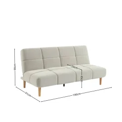 Schlafsofa beige Polyester B/H/T: ca. 190x90x91 cm