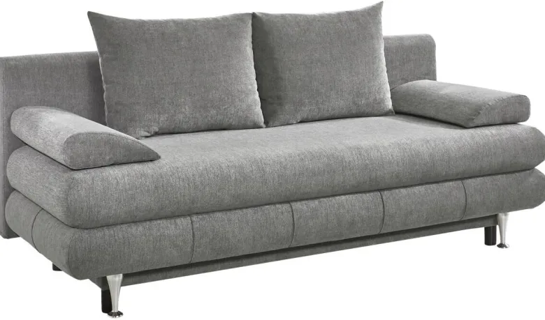 Schlafsofa Benfeld grau Microfaser B/H/T: ca. 190x93x92 cm