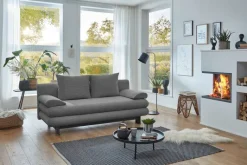 Schlafsofa Bern grau Microfaser B/H/T: ca. 190x93x92 cm