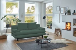 Schlafsofa Bern grün Microfaser B/H/T: ca. 190x93x92 cm