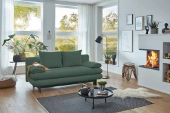 Schlafsofa Bern grün Microfaser B/H/T: ca. 190x93x92 cm