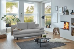 Schlafsofa Bern silber Microfaser B/H/T: ca. 190x93x92 cm