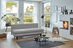 Schlafsofa Bern silber Microfaser B/H/T: ca. 190x93x92 cm