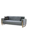 Schlafsofa Crystal braun grau B/H/T: ca. 235x86x87 cm