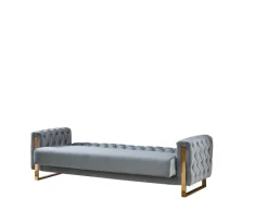 Schlafsofa Crystal braun grau B/H/T: ca. 235x86x87 cm