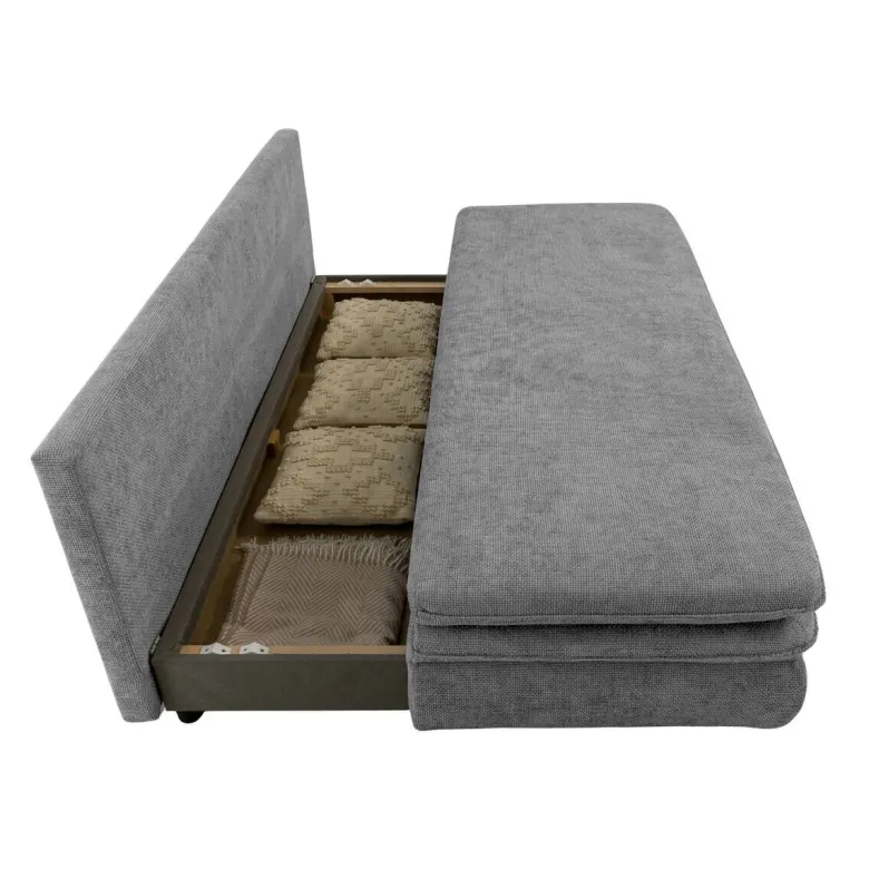 Schlafsofa Fiesta grau Microfaser B/H/T: ca. 200x89x85 cm
