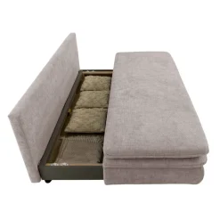 Schlafsofa Fiesta Greige Microfaser B/H/T: ca. 200x89x85 cm
