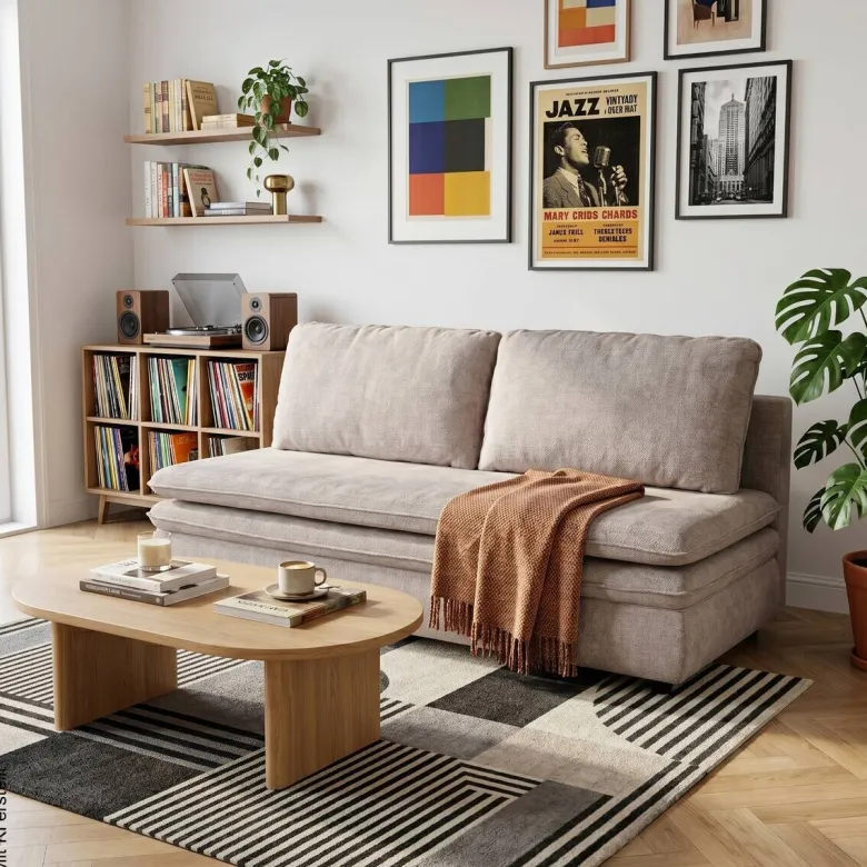 Schlafsofa Fiesta Greige Microfaser B/H/T: ca. 200x89x85 cm