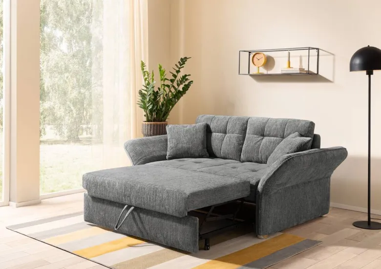 Schlafsofa grau Polyester B/H/T: ca. 191x84x105 cm