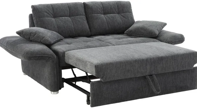 Schlafsofa grau Polyester B/H/T: ca. 191x84x105 cm