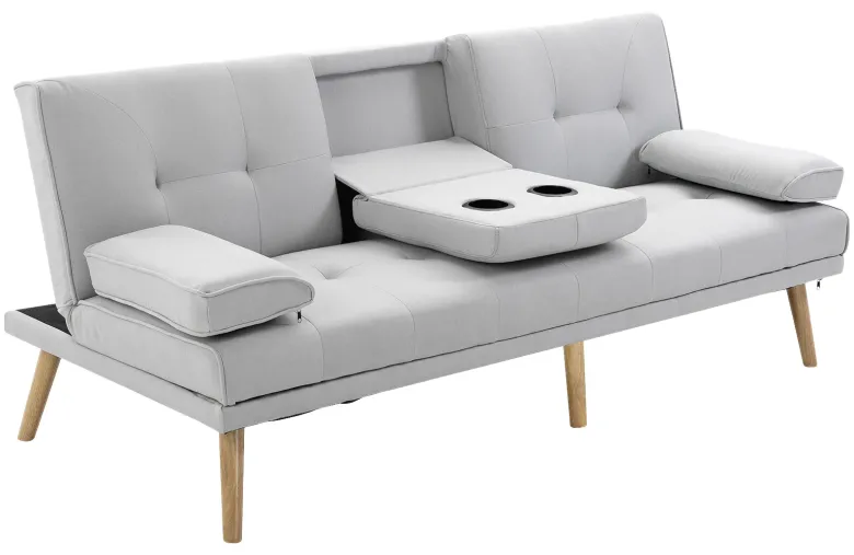 Schlafsofa 833-663 hellgrau B/H/T: ca. 181x78x77 cm